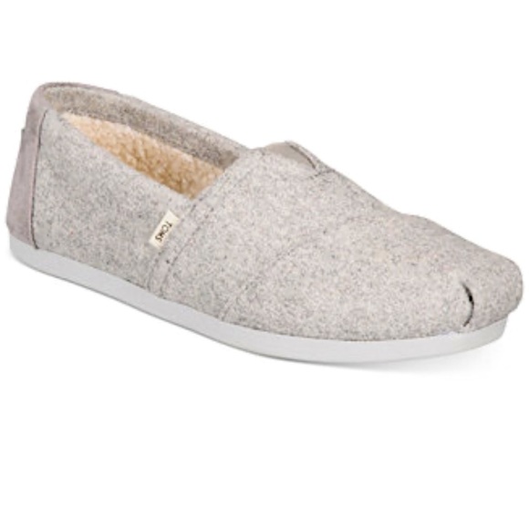 TOMS Alpargata Faux Shearling Lined Espadrilles Size 9 Wide - Picture 1 of 7